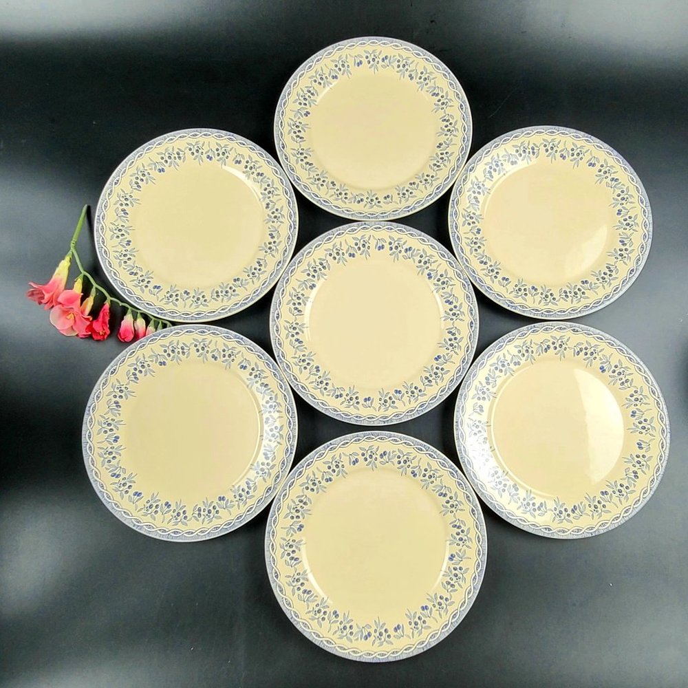 Vintage- Salad Plates by Moulin Des Loups - 8 1/4" Diameter - Made in France